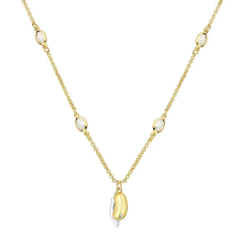 Colar VL Accessoires VLVL354 com Zircônias Revestido em Ouro e Prata Dourado Unissex