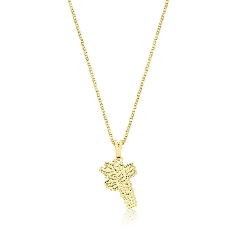Colar VL Accessoires VLVL479 em Ouro Dourado com Extensor 4cm Unissex