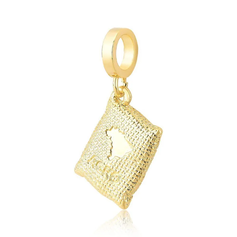 Charm VL Accessoires VLVL589 Revestido em Ouro Dourado Unissex