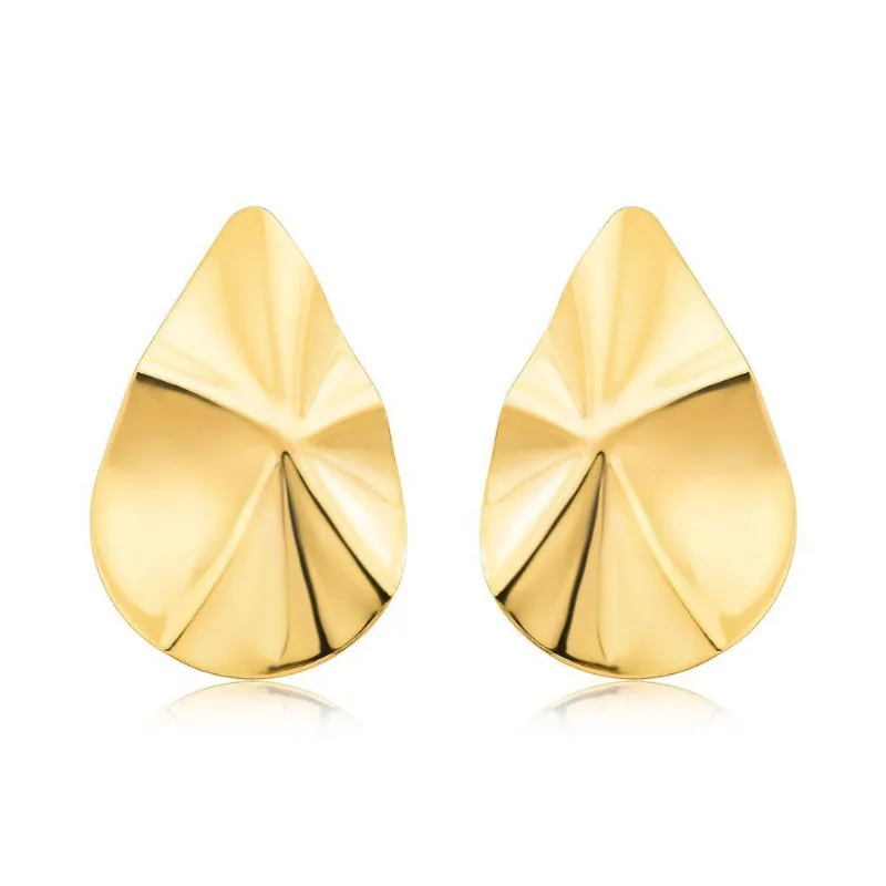 Brinco VL Accessoires Orgânico Gota Revestido em Ouro Dourado Feminino