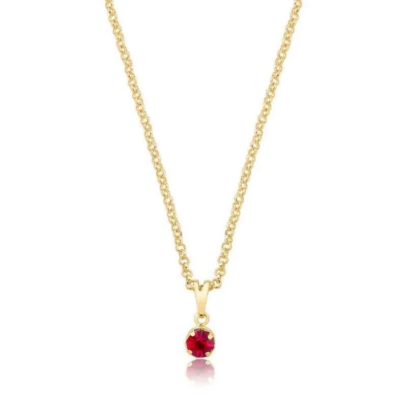 Colar VL Accessoires Ponto de Luz com Revestimento em Ouro Dourado Unissex