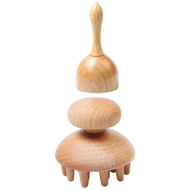 2x Massageador De Madeira Para Maderoterapia Anti Celulite Muscular