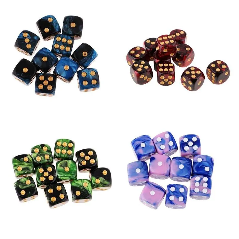 40x Dados De Jogo De 6 Lados De 16 Mm Para Jogos De Tabuleiro E Ensino