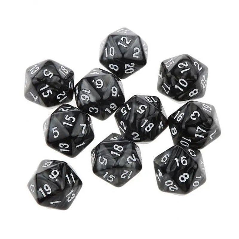 4x 10 Peças Dados De Vinte Lados D20 Jogos De Festa De Rpg De D&amp;d