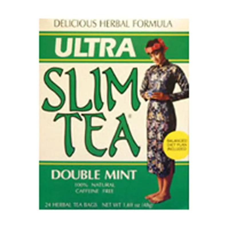 Chá Ultra Slim Double Mint 24 Sacos Da Hobe Labs