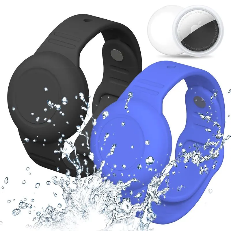 Pulseira Airtag Impermeável Aibeamer Para Crianças Preta+azul