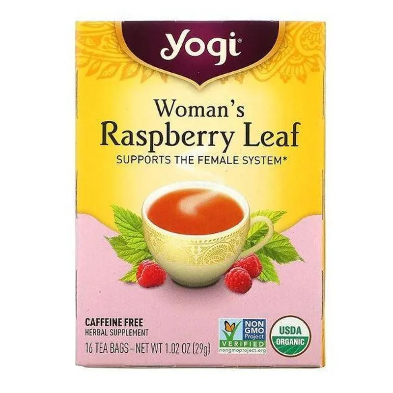 Chá Woman's Raspberry Leaf S/ Cafeína, 16 Saquinhos 29g Yogi