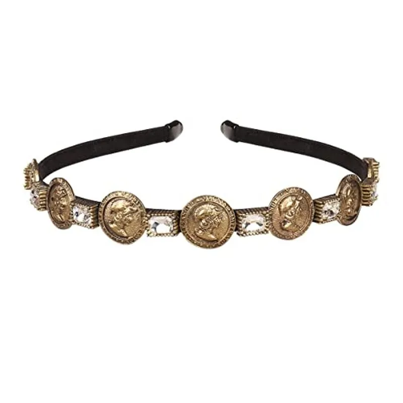 Yarn &amp; Ink Metal Rhinestone Headbands Para Mulheres Meninas Meta