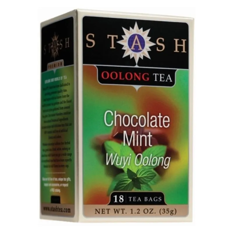 Chá Oolong De Chocolate E Hortelã 18 Sacos De Chá Stash
