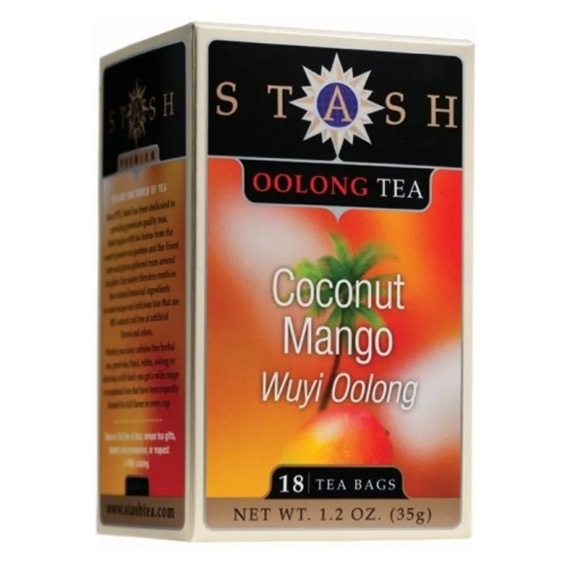 Chá Oolong De Manga De Coco 18 Sacos De Chá Stash