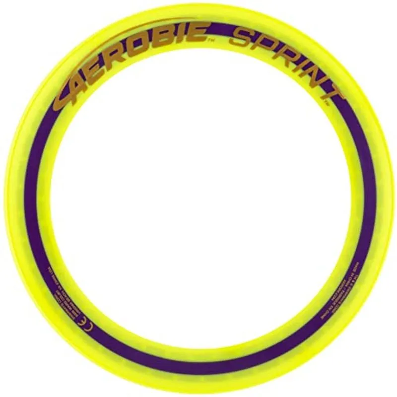 Disco Voador Ao Ar Livre Aerobie Sprint Ring 10 Polegadas Amarelo