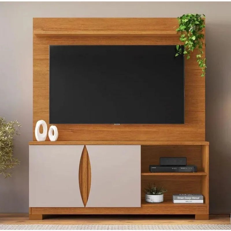 Home União Para Até 56" Jcm Movelaria - Cinamomo/off