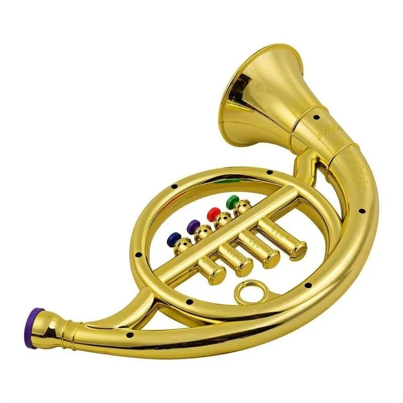 Mini Trompete Infantil Com 4 Botões Instrumento Musical Educativo E Divertido