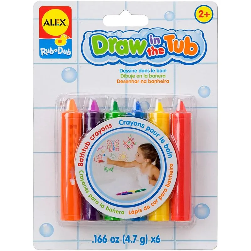 Alex Rub Um Dub Draw Na Banheira Crayons Atividade De Banho Infantil
