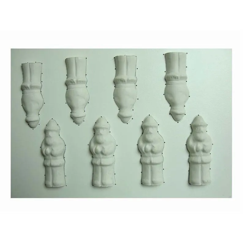 Forma PVC Natal Papai Noel Frente Verso c/8 Cavidades