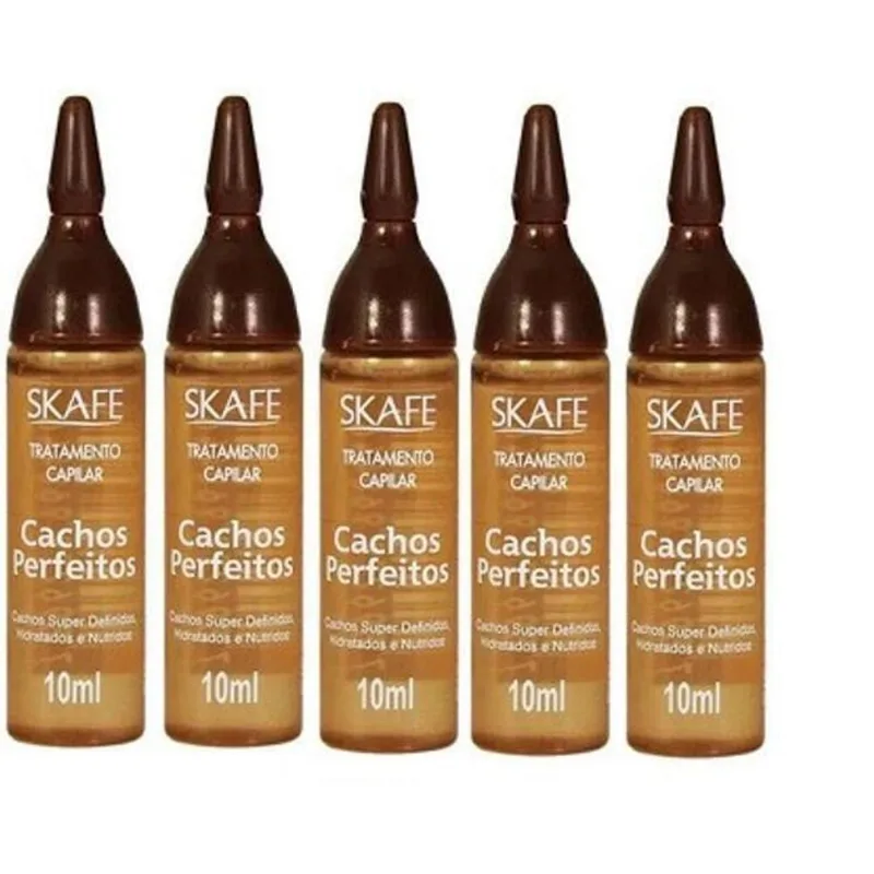 Kit 5 Ampolas De Trat Capilar Skafe Cachos Perfeitos 10ml