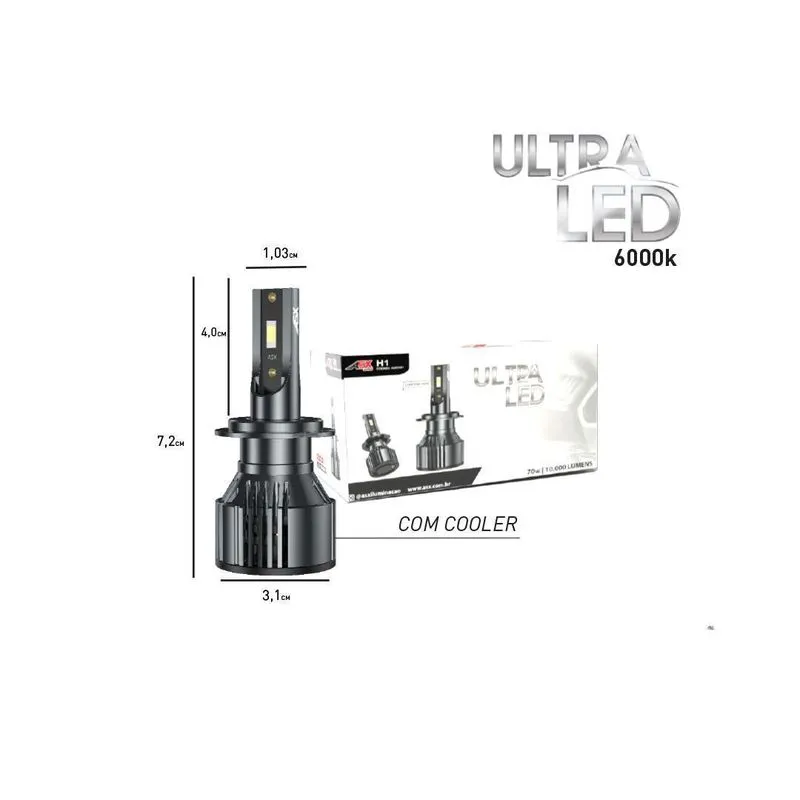 Ultra Led Asx - H4 - 70w - 10.000 Lumens - Bivolt