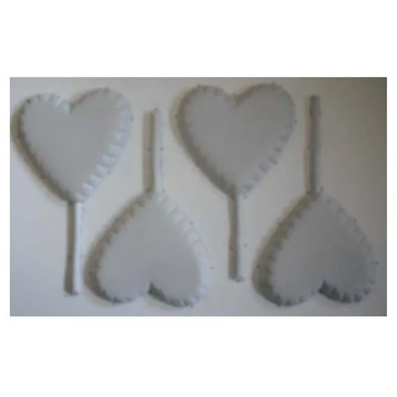 Forma PVC Pirulito Coração Riscado - Embalarti