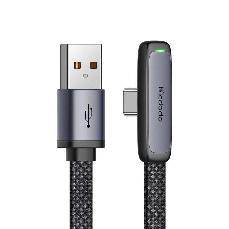 Cabo Carregador USB A Para Tipo C 90° 1m 100w 6a Led Mcdodo