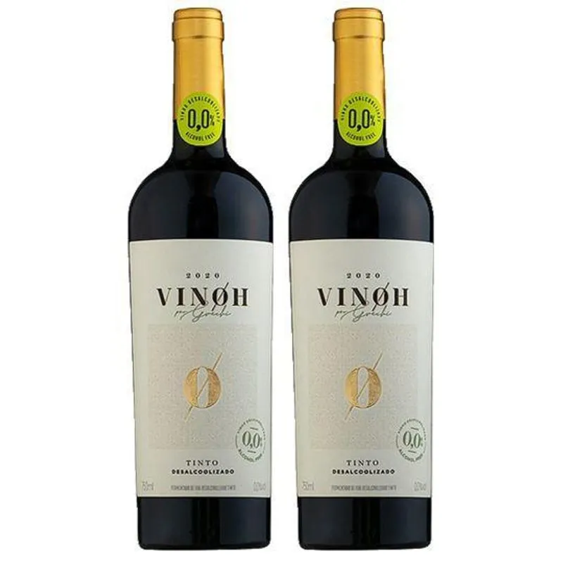 Combo 2 Garrafas Vinho Vinoh Merlot 750 Ml
