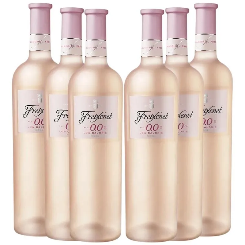 Kit 6 Vinho Sem Álcool Vinoh Rosé - 750ml Nacional