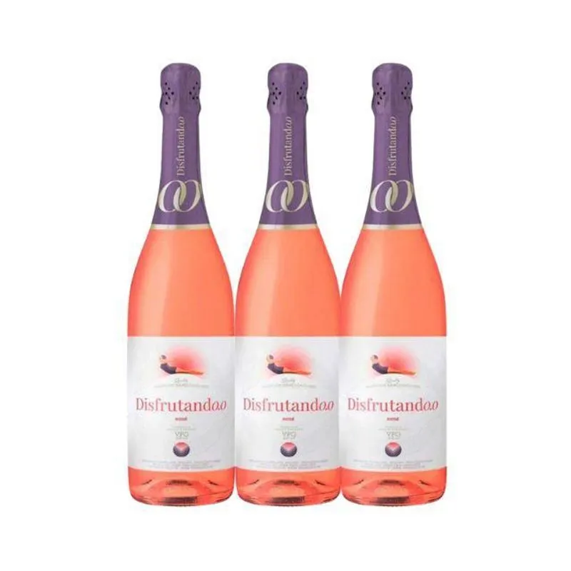 Kit 3 Espumante Sem Álcool Rosé Seco Tempranillo 750ml