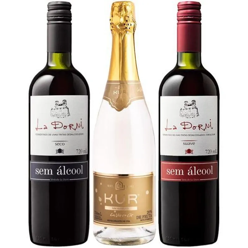 Kit Abner Espumante Kur Vinho Sem Álcool Elegante