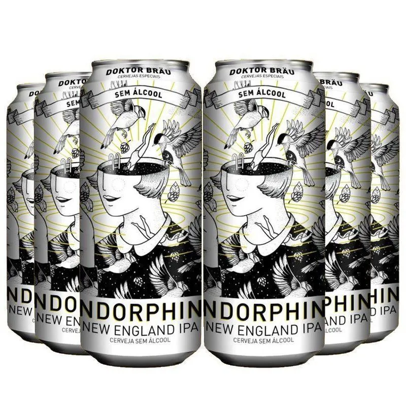 Cerveja Sem Álcool Doktor Brau Endorphina Lata 473ml 06 Un