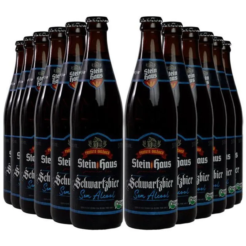 Cerveja Sem Álcool Orgânica Schwartzbier - 500ml - 12 Un