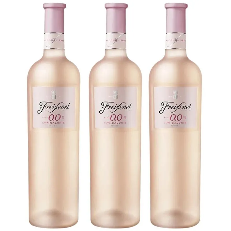 Kit 3 Vinho Sem Álcool Vinoh Rosé - 750ml Nacional