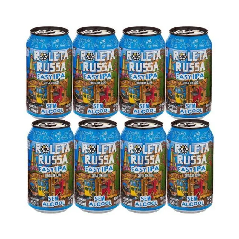 Cerveja Sem Álcool Roleta Russa - 350ml - Nacional - 08 Un