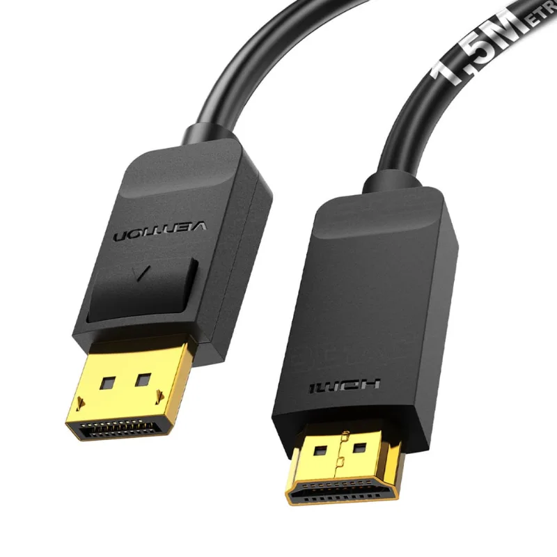 Cabo Adaptador Displayport Para Hdmi 4k 30Hz 1,5m Vention