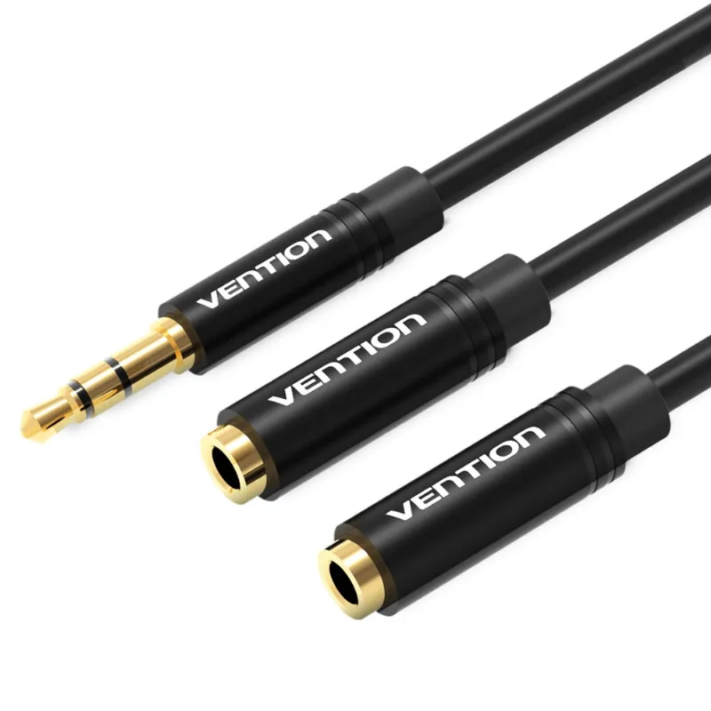 Cabo Divisor Audio Splitter P2 Macho p/ 2 P2 Fêmea Vention