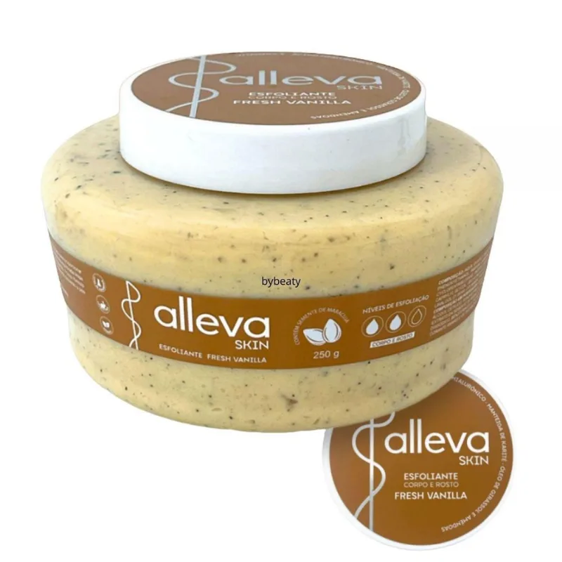 Esfoliante Corpo E Rosto 250ml Alleva - Fresh Vanilla