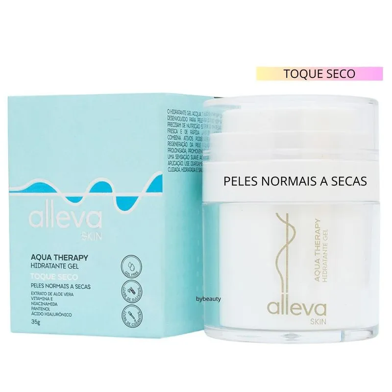 Hidratante Facial Aqua 35gr Alleva - Peles Normais E Secas