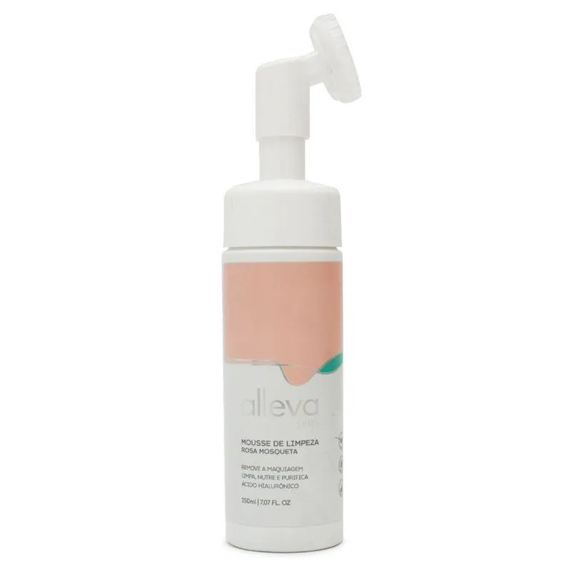 Mousse De Limpeza Facial Micelar 150ml Alleva Rosa Mosqueta