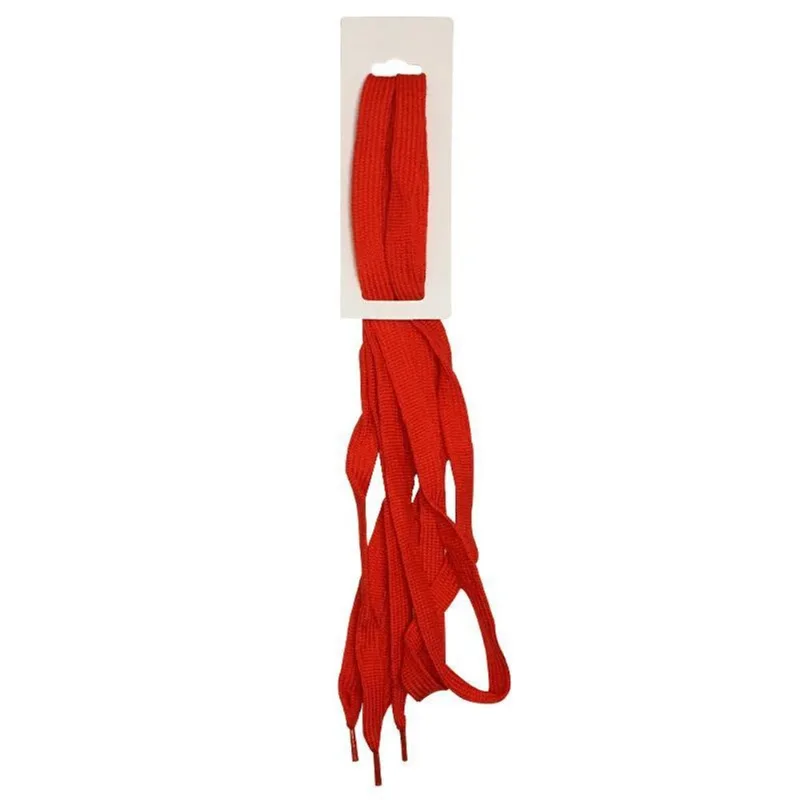 Cadarço Tênis Tradicional Poliéster Unisex Vermelho 33 Ao 46