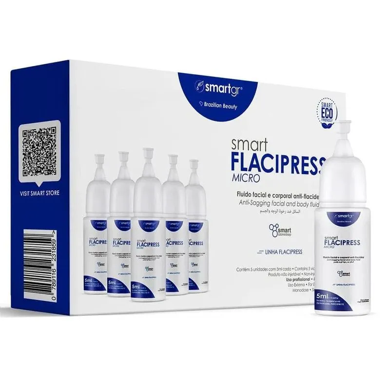 Smart Flacipress Micro Anti-Flacidez 5 Frascos 5 ml Smart gr