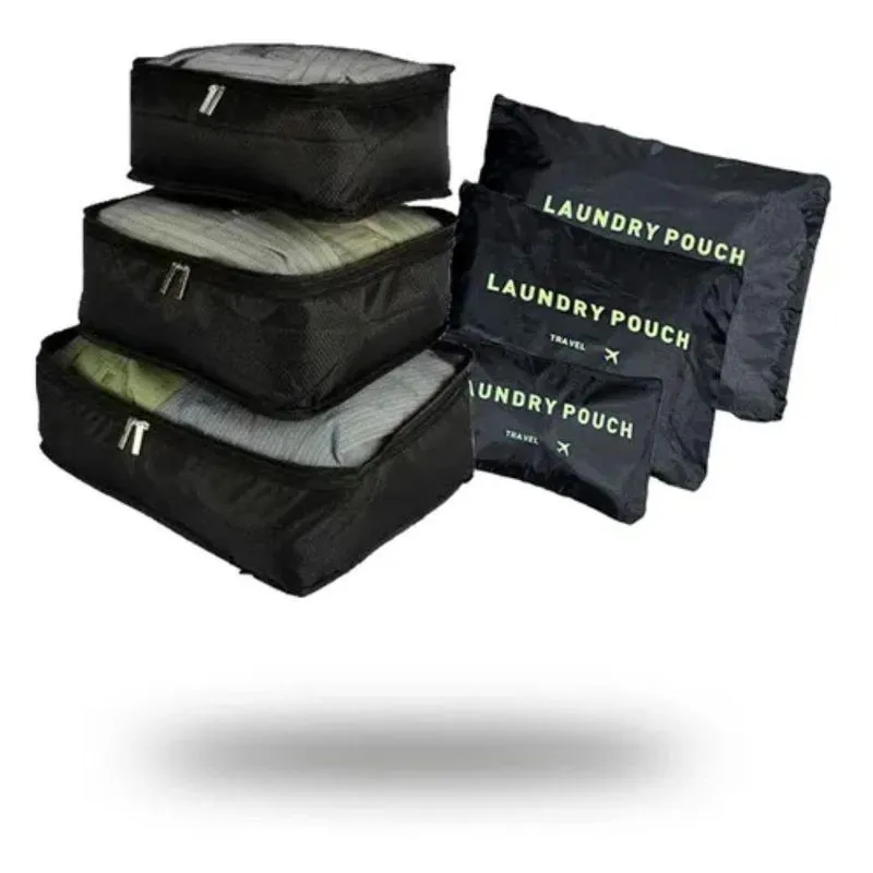 Organizador Necessaire Mala Kit 6 Pratico Look Roupas Viagem