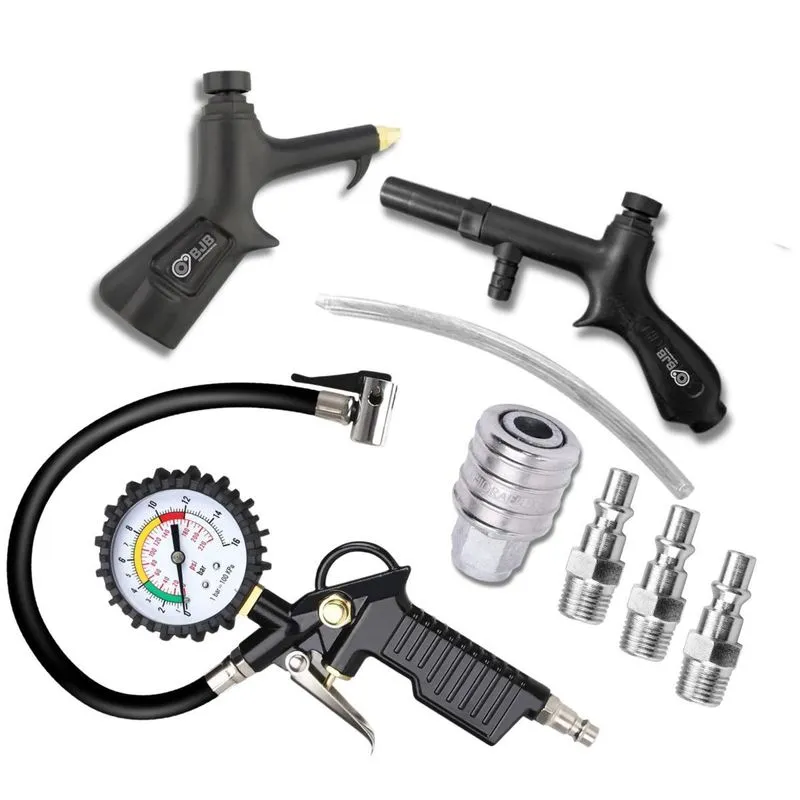 Kit Multifuncional Calibrador De Pneus Bico Engate Rápido