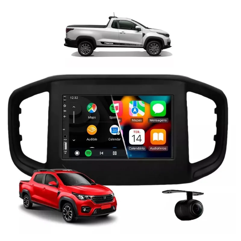 Kit Multimídia Strada Endurance 2021 / 2024 CarPlay AndroidAuto USB bt fm - 8100 FirstOption