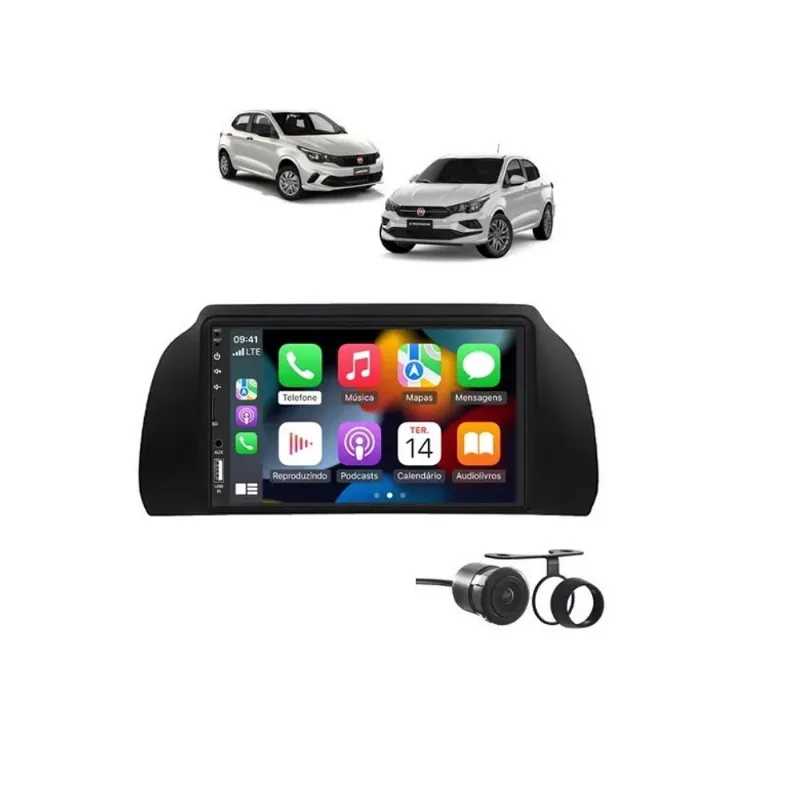 Kit Multimídia Argo Cronos 7 Pol CarPlay AndroidAuto USB bt fm - FirstOption 8100