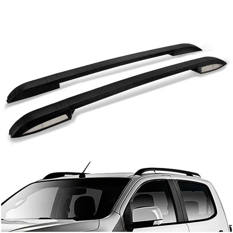 Rack Longarina De Teto S10 2012 A 2022 Aluminio Preto Bepo