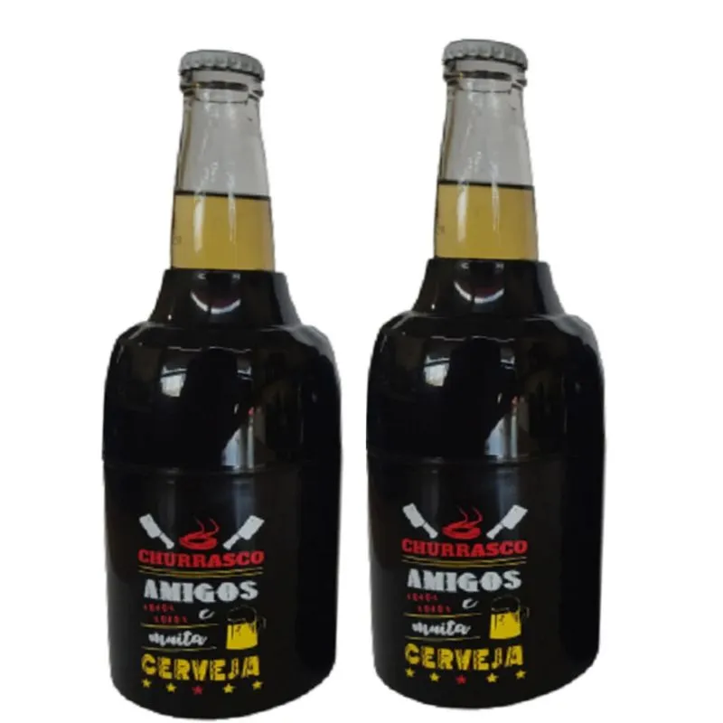 Kit 2 Porta Cerveja Long Neck/ Lata Churrasco Amigos