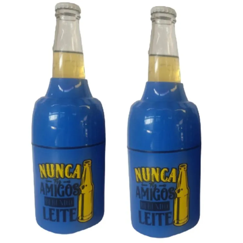 Kit 2 Porta Cerveja Longneck/lata Nunca Fiz Amigos