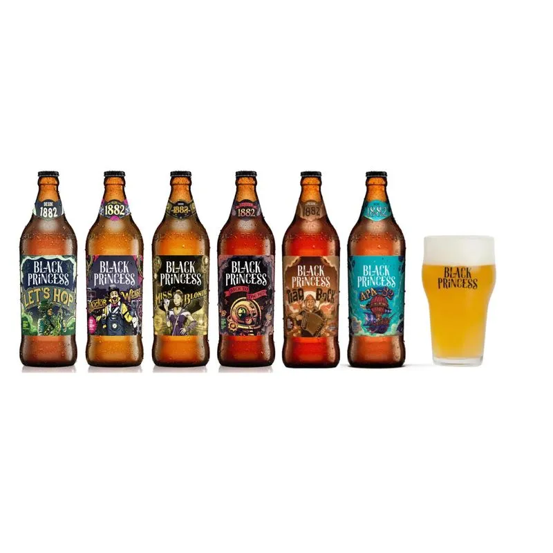 Kit 6 Cervejas Especiais Black Princess Artesanal Presente