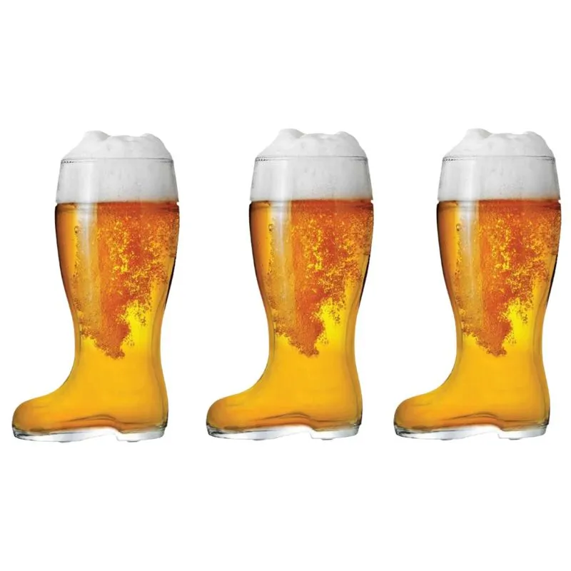 Kit 3 Copos De Cerveja Chopp Bota Stiefel 620 Ml