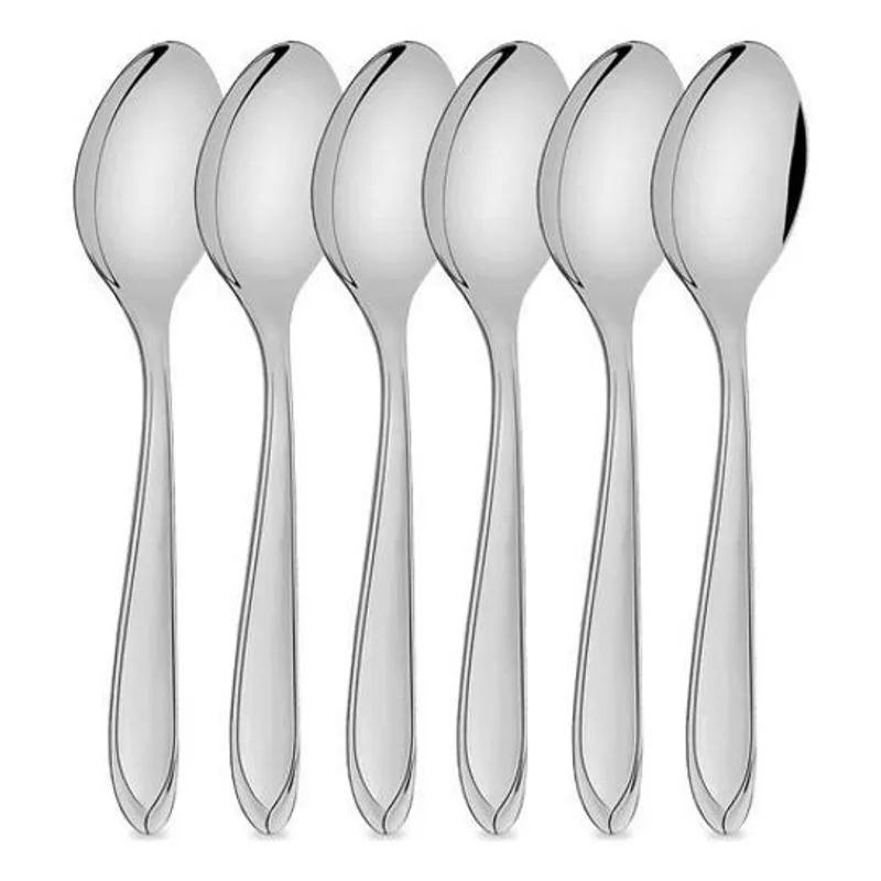 Jogo 6 Colheres Sobremesa Kit Colher Inox Tramontina Laguna