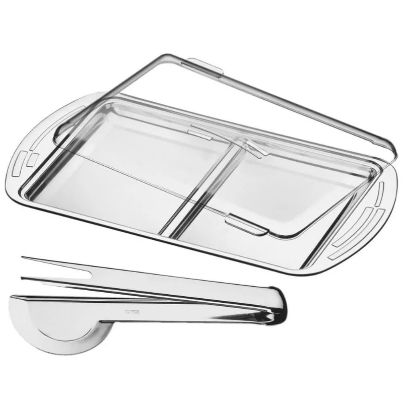 Porta Frios Duplo Aço Tampa Acrílica Pegador Inox Tramontina