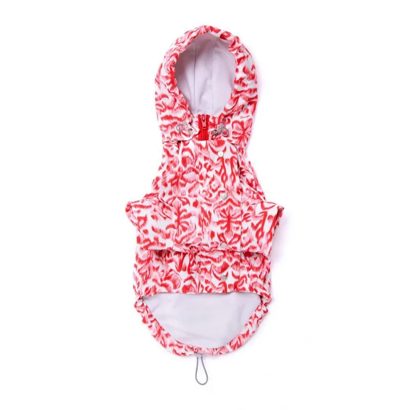 Capa De Chuva Ombra D Ikat Pet - Vermelho - M